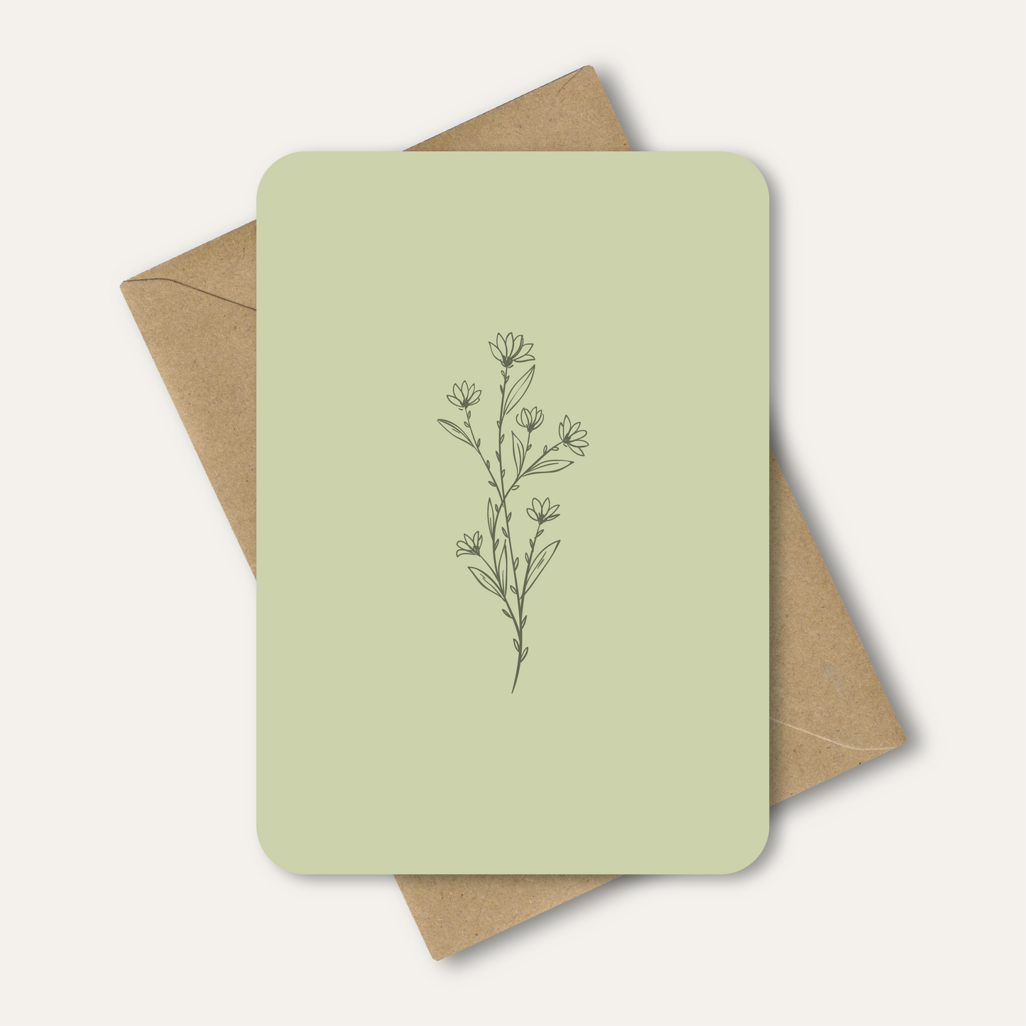 Kaart - Droogbloem Groen